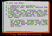 Police Blotter for Apple II - The conditions for winning the game...