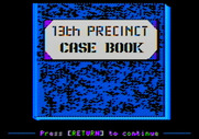 Police Blotter for Apple II -  The 13th Precinct case book.