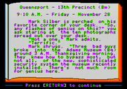 Police Blotter for Apple II - The story for this case...