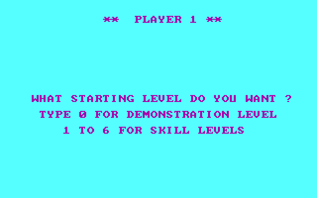 Webster: The Word Game IBM PC/Compatibles Screenshot: Player one, your skill level?