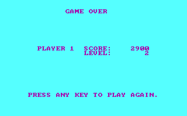 Webster: The Word Game IBM PC/Compatibles Screenshot: Game over.