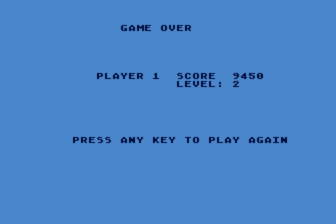 Webster: The Word Game Atari 8-bit Screenshot: Game over.