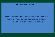 Webster: The Word Game for Atari 8-bit - What starting level would you like?