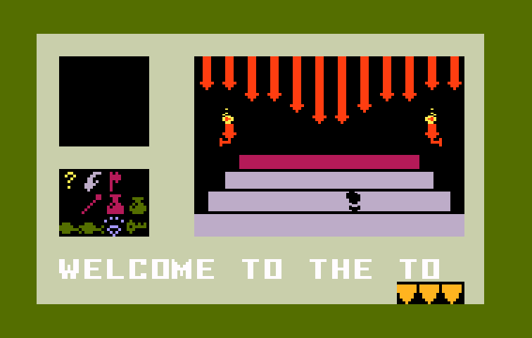 Tower of Doom Intellivision Screenshot: Welcome to the Tower of Doom!