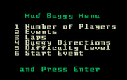 Stadium Mud Buggies for Intellivision - Main menu.
