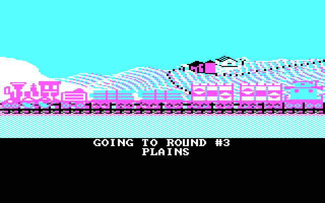 Trains IBM PC/Compatibles Screenshot: Next level is on the plains...