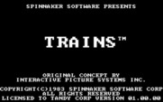 Trains for IBM PC/Compatibles - Title screen.