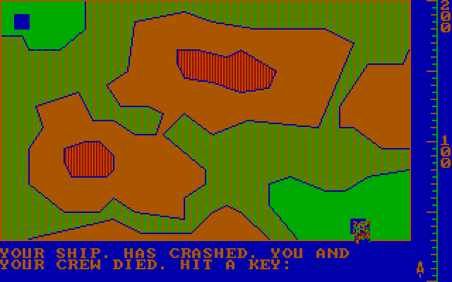 Evacu-Pod IBM PC/Compatibles Screenshot: I crashed!