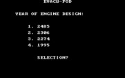 Evacu-Pod for IBM PC/Compatibles - Choose an engine technology; this also affects the skill level.