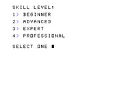 Evacu-Pod for TI-99/4A - Select a skill level.