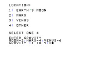 Evacu-Pod for TI-99/4A - When selecting a location you can also set custom values.