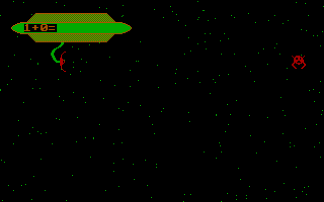 Laserithmetic IBM PC/Compatibles Screenshot: Game start.