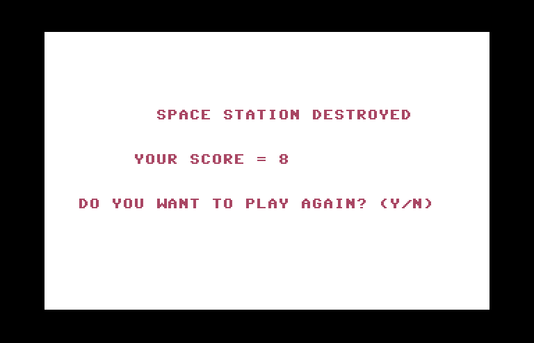 Laserithmetic Commodore 64 Screenshot: Game over.