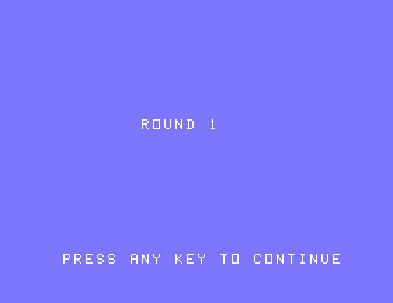 Laserithmetic TI-99/4A Screenshot: Ready for round 1?