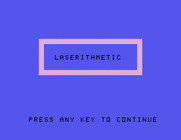 Laserithmetic for TI-99/4A - Title screen.