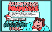 Stickybear Numbers for IBM PC/Compatibles - Title screen.