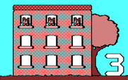 Stickybear Numbers for IBM PC/Compatibles - Counting the bears in the windows.