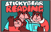 Stickybear Reading for IBM PC/Compatibles - Title screen.