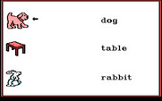 Stickybear Reading for IBM PC/Compatibles - Next round; match the words to the images...