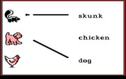Stickybear Reading for IBM PC/Compatibles - Match the words to the pictures.