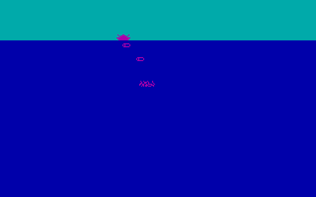 Torpedo Alley IBM PC/Compatibles Screenshot: Oops, I've been hit!