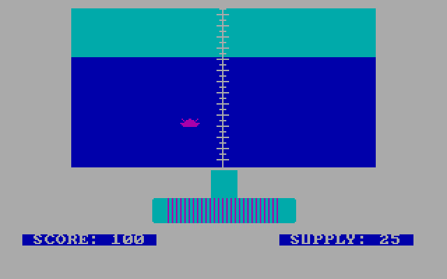 Torpedo Alley IBM PC/Compatibles Screenshot: Game start.