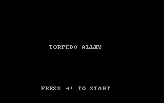 Torpedo Alley IBM PC/Compatibles Screenshot: Title screen.