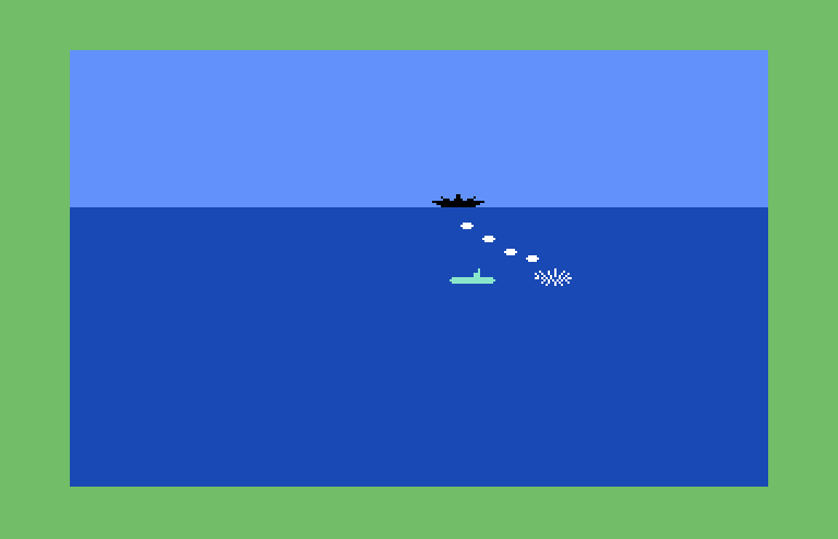 Torpedo Alley Commodore 64 Screenshot: I need to get out of the way quick!