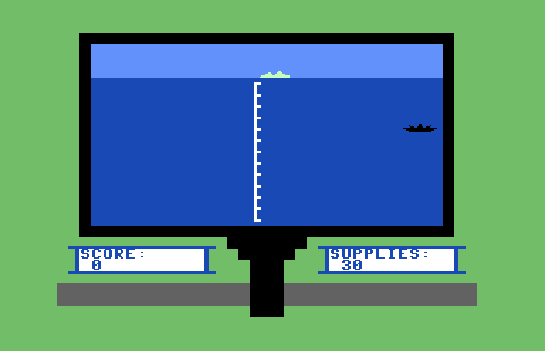 Torpedo Alley Commodore 64 Screenshot: Game start.