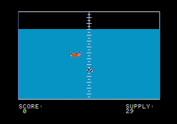 Torpedo Alley Apple II Screenshot: Fire!