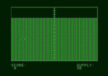 Torpedo Alley for Apple II - Game start.