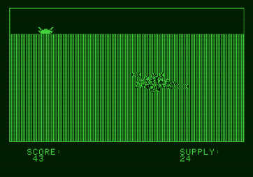 Torpedo Alley for Apple II - That was close! An exlosion almost got me...