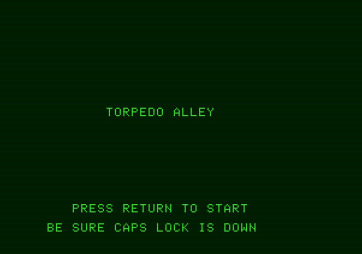 Torpedo Alley for Apple II - Title screen.