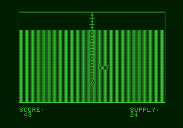 Torpedo Alley for Apple II - Oops, an enemy got by me...