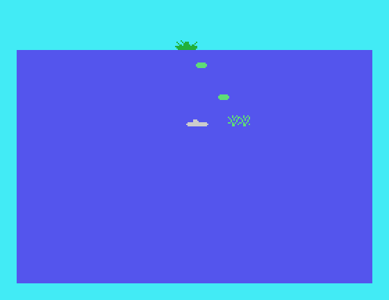 Torpedo Alley TI-99/4A Screenshot: A charge explodes...missed me!