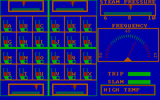 Over-Reaction IBM PC/Compatibles Screenshot: Watch out for high temperatures!