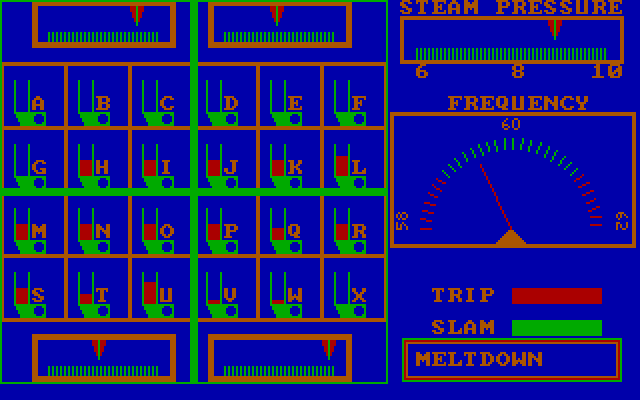 Over-Reaction IBM PC/Compatibles Screenshot: Oh no, meltdown!