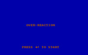 Over-Reaction for IBM PC/Compatibles - Title screen.