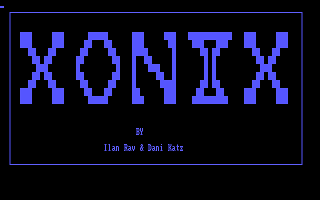 Xonix IBM PC/Compatibles Screenshot: Title screen.