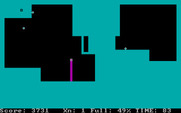 Xonix for IBM PC/Compatibles - The board is slowly filled in.