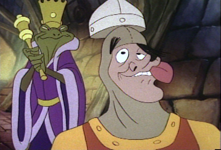 Dragon's Lair Arcade Screenshot: Bonk! I've been hit!