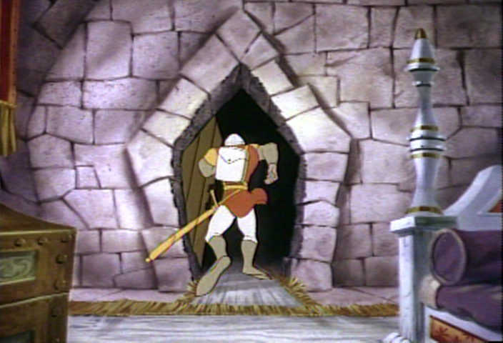 Dragon's Lair Arcade Screenshot: Running to another part of the castle.