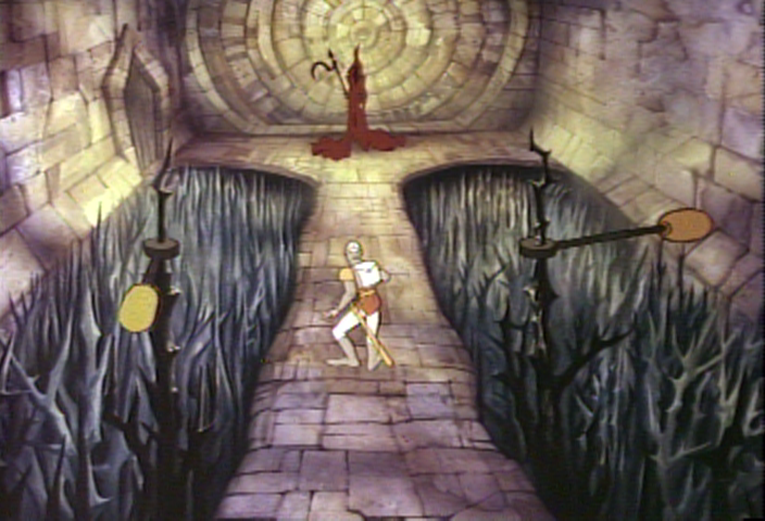 Dragon's Lair Arcade Screenshot: A dangerous path!