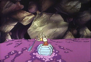Dragon's Lair for Arcade - Paddling down a river...