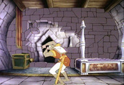 Dragon's Lair for Arcade - I need to jump through that wall before it closes!