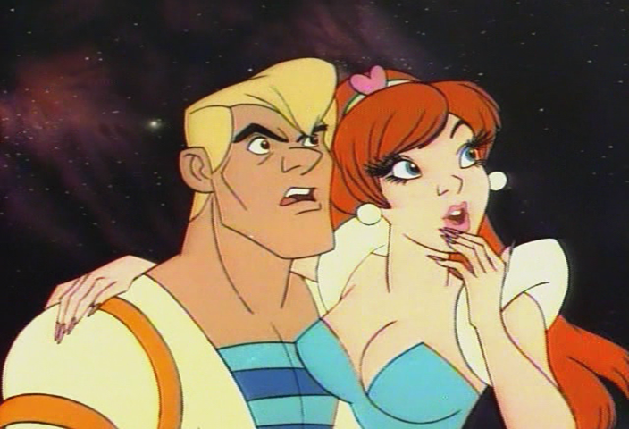 Space Ace Arcade Screenshot: Part of the attract sequence.