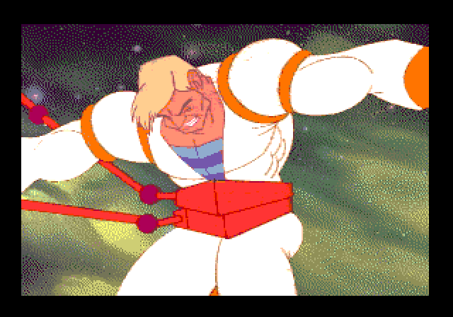 Space Ace Sega CD / Mega-CD Screenshot: Caught by a robot!