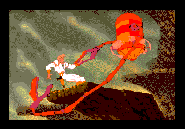 Space Ace Sega CD / Mega-CD Screenshot: Our hero is in trouble!