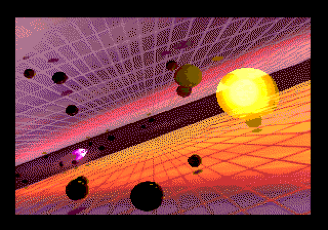 Space Ace Sega CD / Mega-CD Screenshot: Blast obstacles in the way before it's too late...