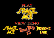 Space Ace for Sega CD / Mega-CD - Main menu.